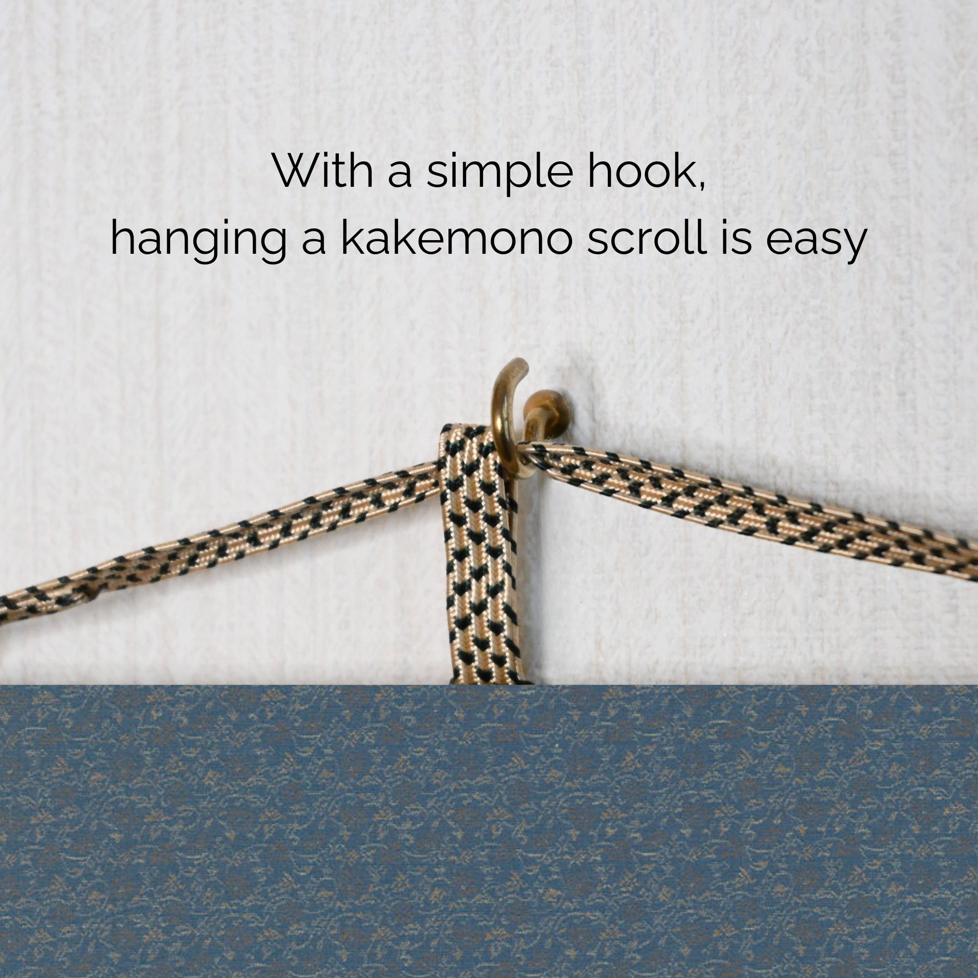 Kakemono mural samouraï japonais – Samouraï monté avec épée et Mont Fuji 